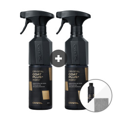 [1+1 이벤트]뉴 크리스탈 코트 플러스 유리막 코팅제 500ml + 버핑타월 + 크코플 리필증정