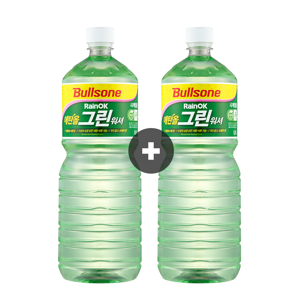 [1+1 이벤트]레인OK 에탄올 그린 워셔 1800ml