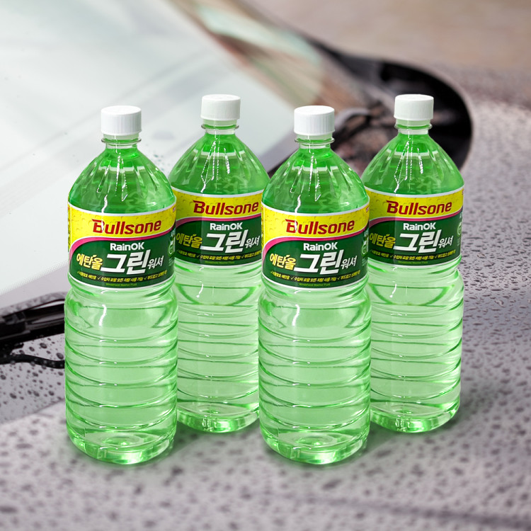 [불스원] 레인OK 에탄올 그린 워셔 1800ml 4개입