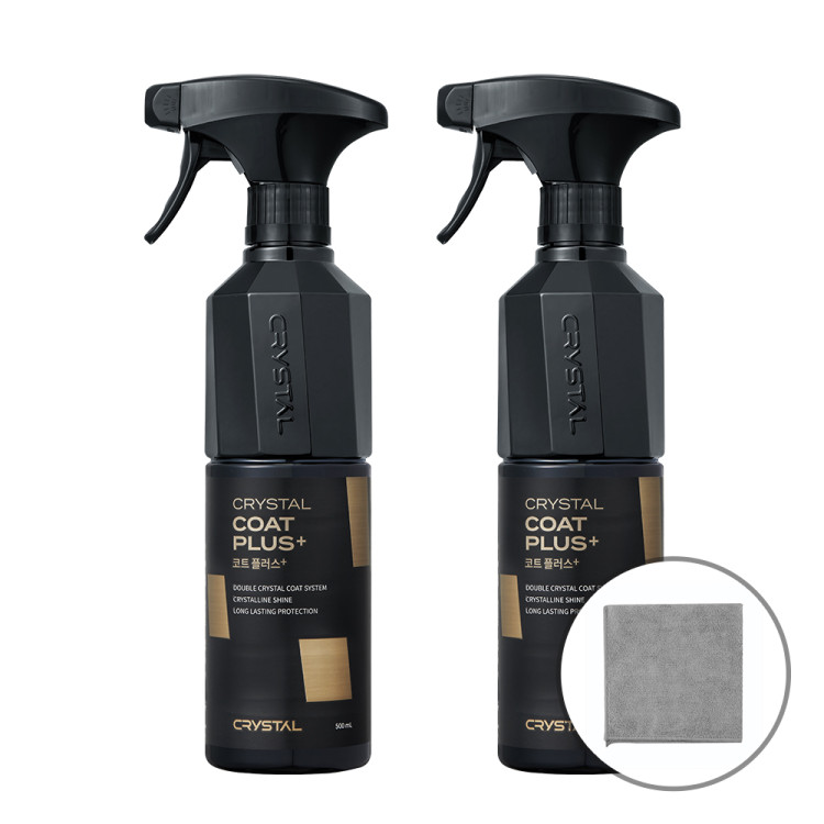 [다용도타월증정]뉴 크리스탈 코트 플러스 유리막 코팅제 500ml(2개)