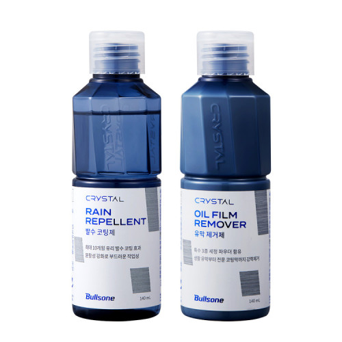 뉴 크리스탈 발수코팅제 + 유막제거제 SET (전용 스펀지+어플리케이터 포함)