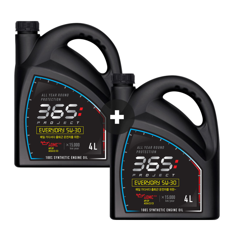 [1+1 이벤트]365프로젝트 엔진오일 5W30 4L