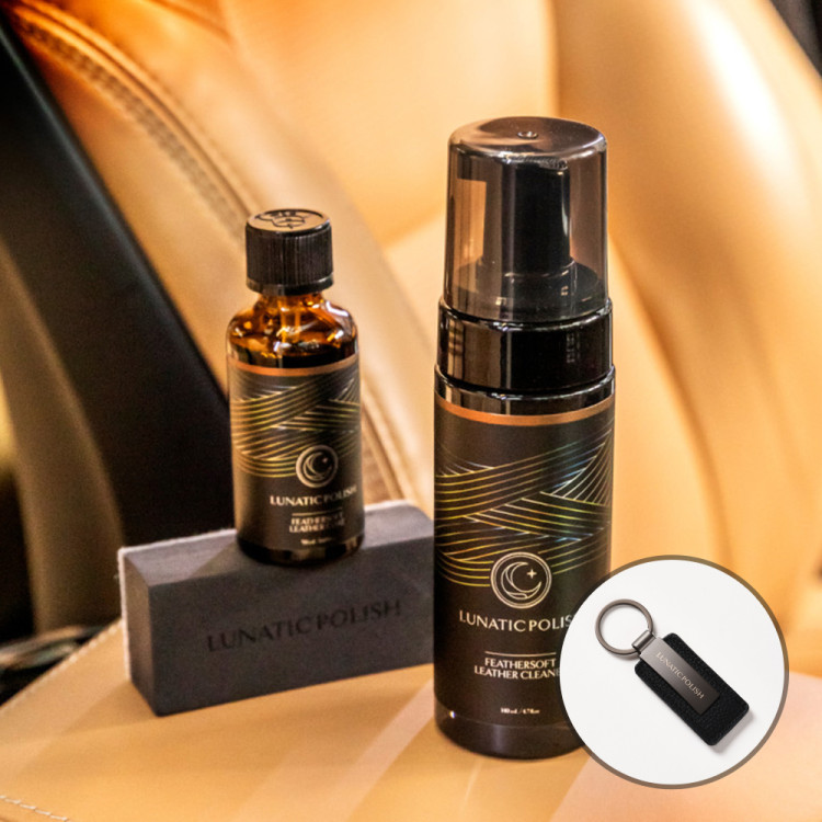 [가죽키링증정][루나틱폴리시] 페더소프트 레더케어 세트(레더크리너+레더코트)