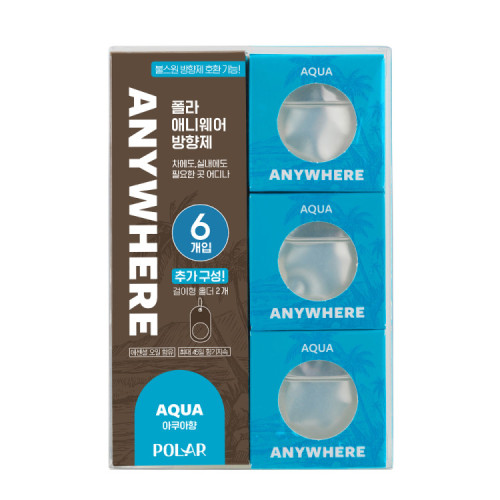폴라 애니웨어 차량용 실내용 방향제(6개입, 폴라리필호환)