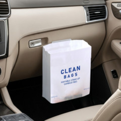 [5월 특가]오토크루 차량용 접착식 스탠드 쓰레기통 휴지통 클린백