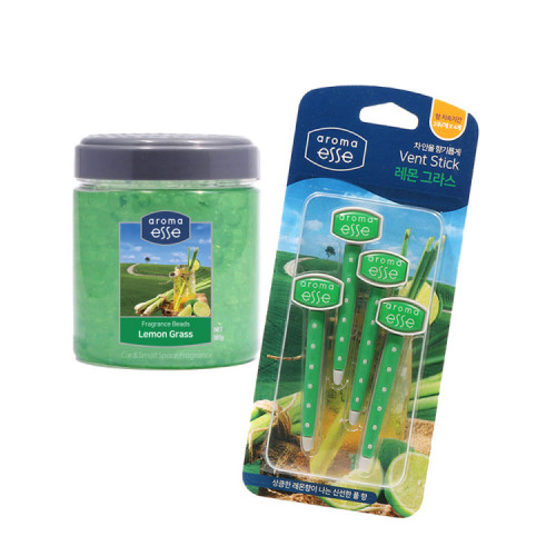 [4월 특가] 아로마엣세 홀더형+송풍구형 차량용방향제 2종세트(프래그런스비즈+벤트스틱)