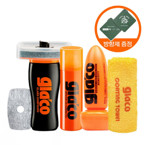 [방향제 증정!]소프트99 글라코 즉시발수 유리관리 3종세트 (즉시발수 유리코팅제G4X+유막제거제G47+사이드미러 코팅제G65X)