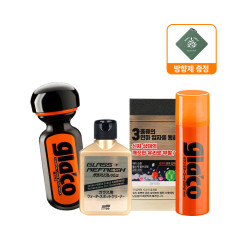 [방향제 증정!]소프트99 글라코 고성능 1년지속 유리관리 3종세트(장기지속 발수코팅G19+고성능 유막제거G73+사이드미러코팅제G65X)
