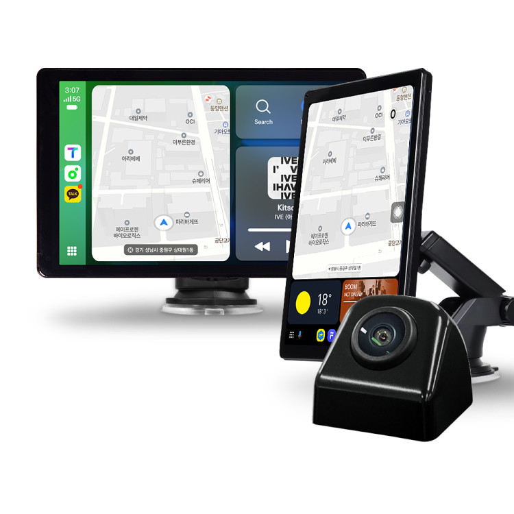 모비디안 DRIVE8 가로세로모드 모니터 무선카플레이 + MHD500 후방카메라