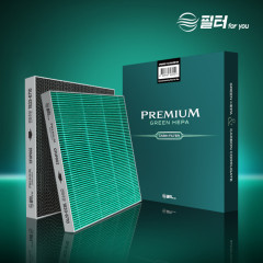 [4월 특가] (2개입) 필터포유 차량용 자동차 에어컨 그린 프리미엄 초미세먼지 냄새 제거