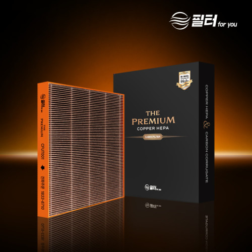 (1개입) 필터포유 차량용 자동차 에어컨 THE프리미엄 항균 구리 바이러스 악취
