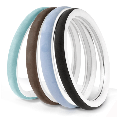 카슬라 얇은 스웨이드 투톤 가죽 핸들커버 보들보들