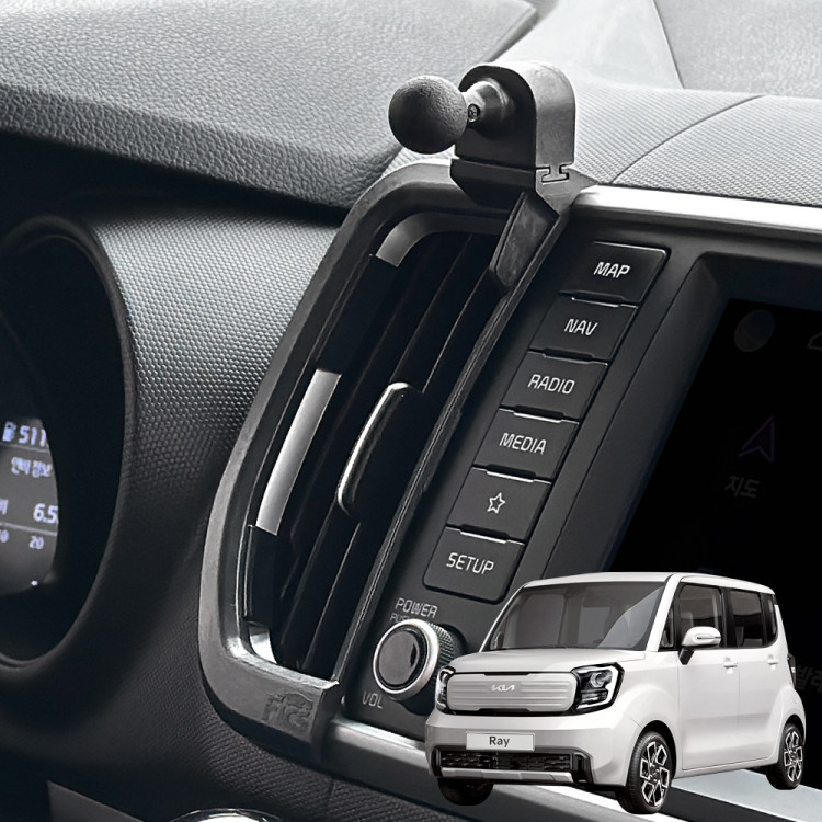 픽스 레이 18년식이후 전용 차량용 핸드폰 거치대 세트