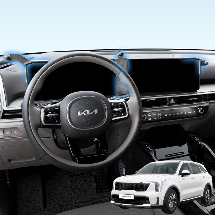 픽스 더 뉴 쏘렌토 MQ4 24년 페이스리프트 이후 전용 차량용 핸드폰 거치대 세트