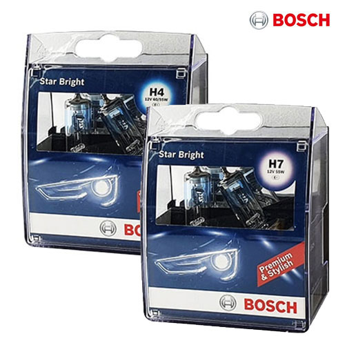 보쉬 스타 브라이트 헤드라이트 전구 (H4, H7) (2P)