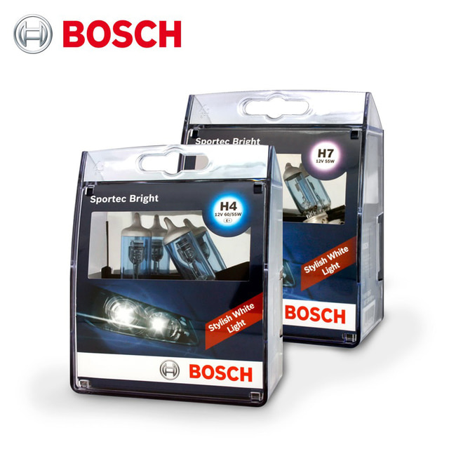 보쉬 스포텍 브라이트 헤드라이트 할로겐 전구 (H4, H7)