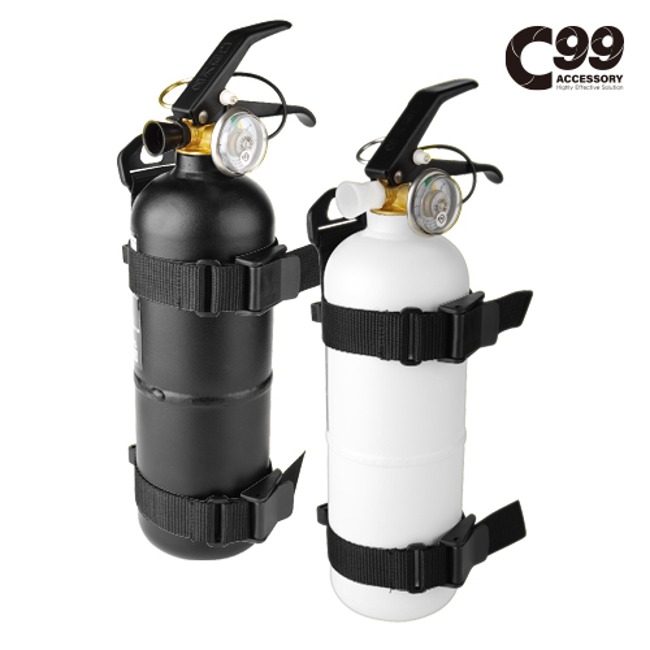 C99 차량용소화기 0.7kg 분말ABC소화기 (전용스트랩포함) 국산제조