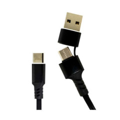 파보니 패브릭 2in1 멀티 고속충전 케이블