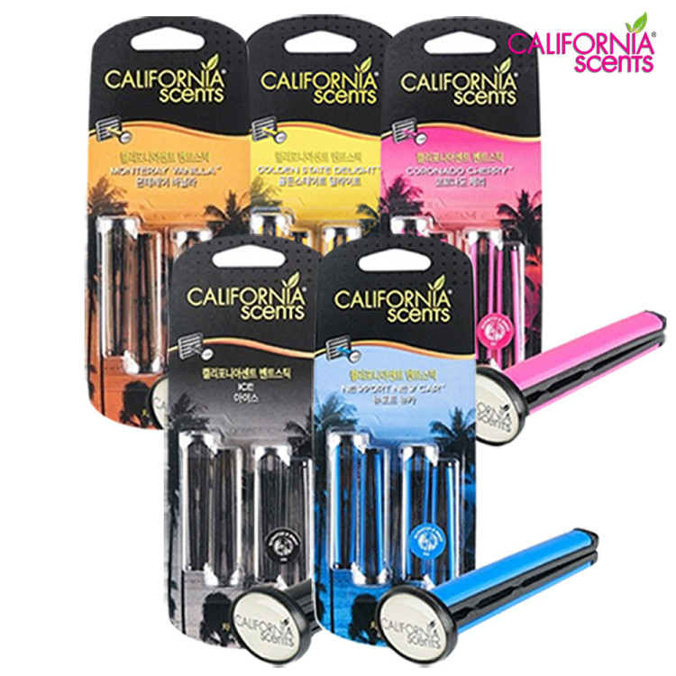 캘리포니아센트 차량용 방향제 벤트스틱 4입 X 2개 (총 8입) 향 6종 택 1