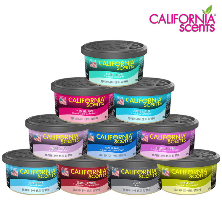 캘리포니아센트 차량용 방향제 24g x 6개 (10종 택 1)