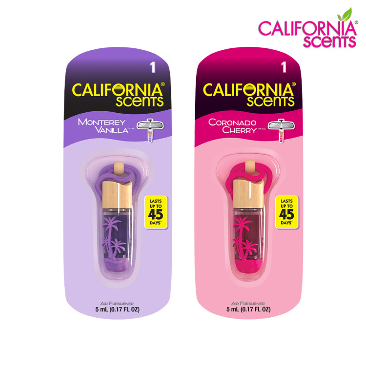 캘리포니아센트 차량용방향제 행잉 바이알 x 2개 2종 택1