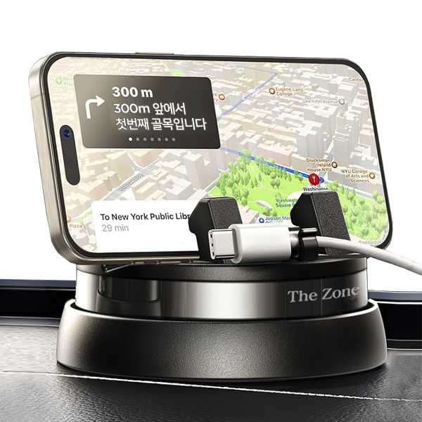 더존 360도 회전 논슬립 차량용 대쉬보드 핸드폰 거치대 NSP01+전용흡착판