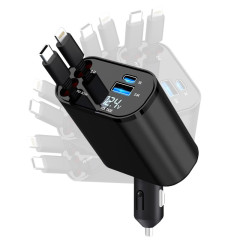 더존 4 in1 초고속 각도조절 릴타입 차량용 시거잭 충전기 PT-16 PD