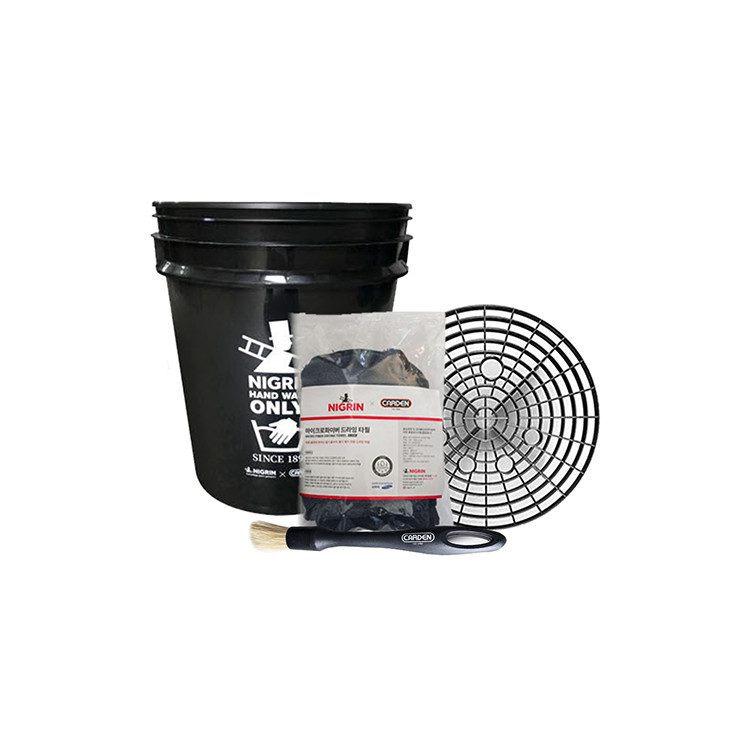 니그린 세차 도구 4종 세트 / 버킷+그릿가드+드라잉타월+세차브러쉬
