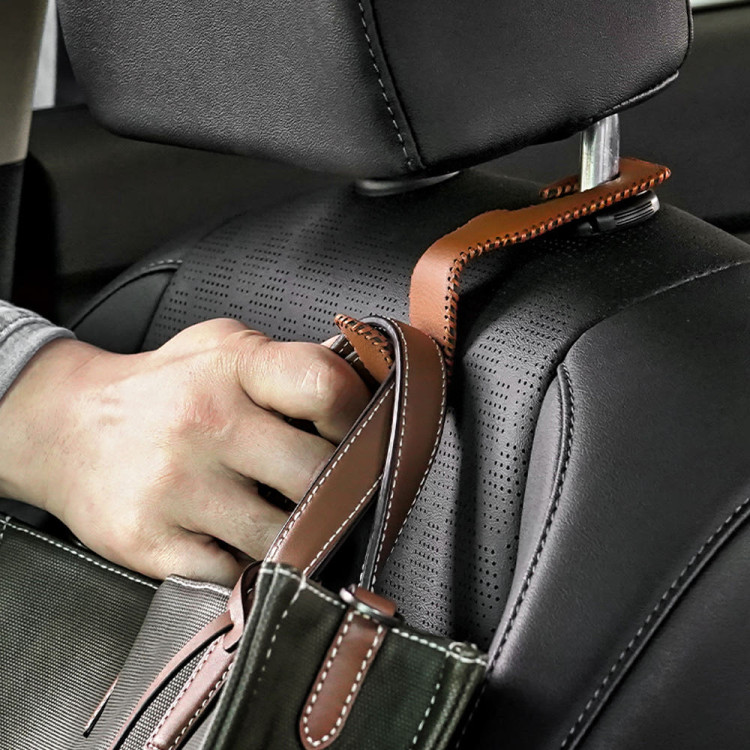 지엔 바로착 차량용 헤드레스트 가죽 후크걸이