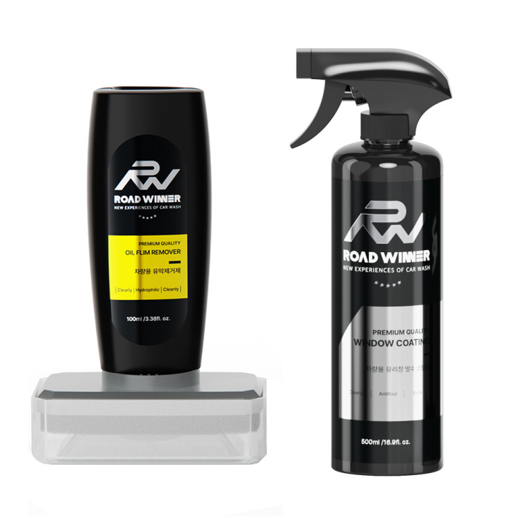 자동차 유막제거제+발수코팅제 유리막 세차 세트
