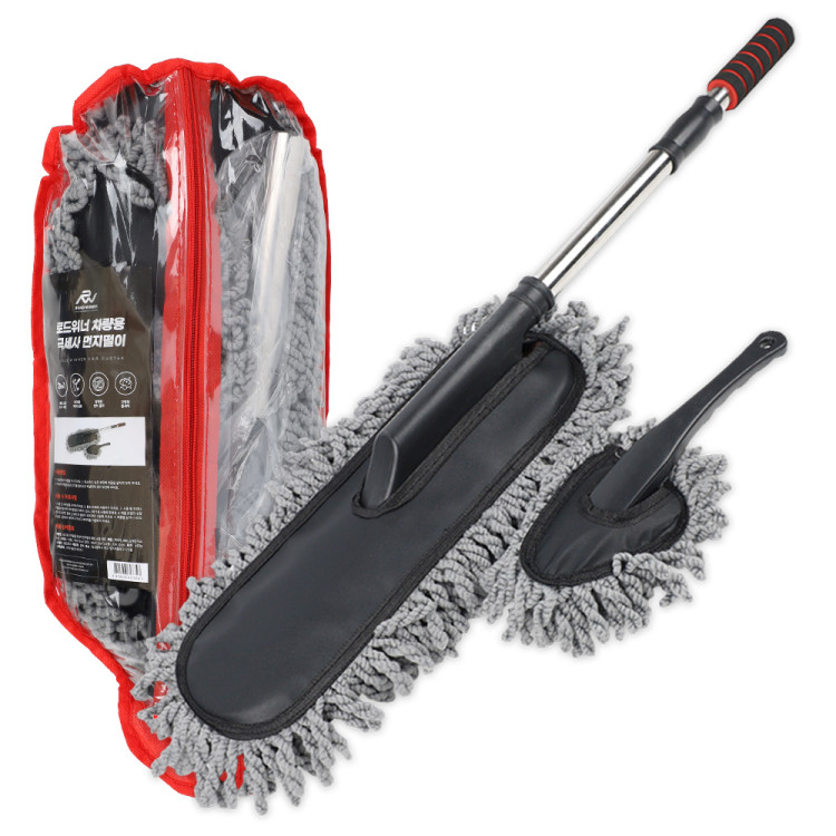 1+1 로드위너 차량 먼지떨이개 초극세사 자동차 먼지 털이 브러쉬 스크래치 방지