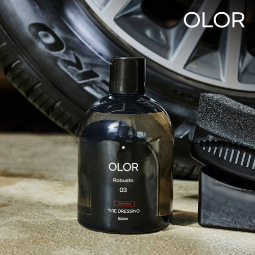 [4월 특가] 사은품(어플리케이터)  현대모비스 오로르 타이어 광택 코팅제 세정제 500ml 로보스토 세차 자동차 차량용