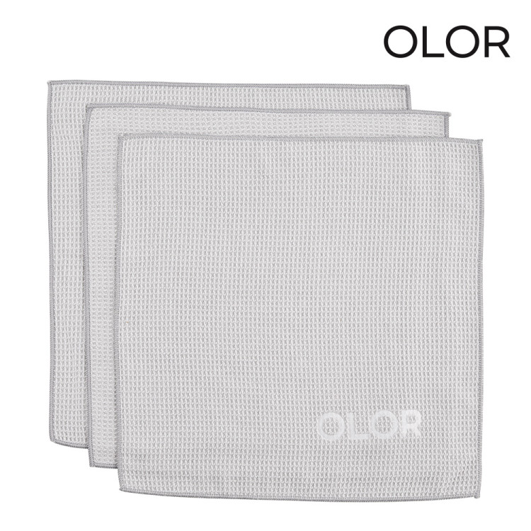 현대모비스 오로르 초극세사 글래스 타월 40X40 3개 유리 거울 창문 세차 자동차 차량용