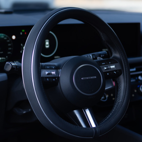 볼체 차량용 핸들커버 타공 논슬립 얇은 가죽 투톤 운전대 커버 (BC-SRH-01)