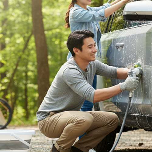 무선폴딩 워터포켓 세차 다용도 물통 접이식 버킷 분사기