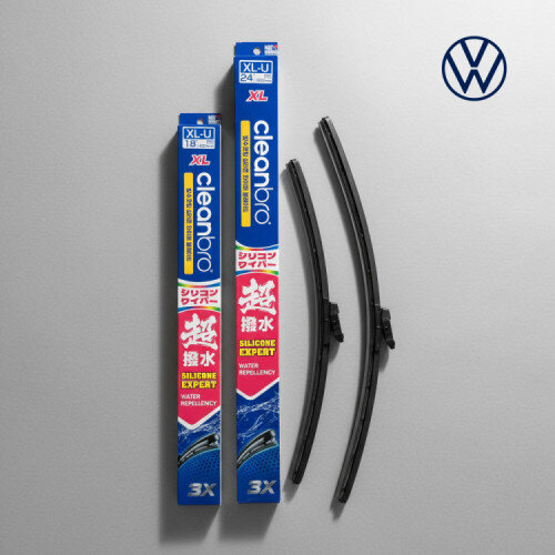 [TOYOTA 공급 브랜드] 폭스바겐 클린브로 XL 일본산 실리콘 발수코팅 플랫 와이퍼 세트