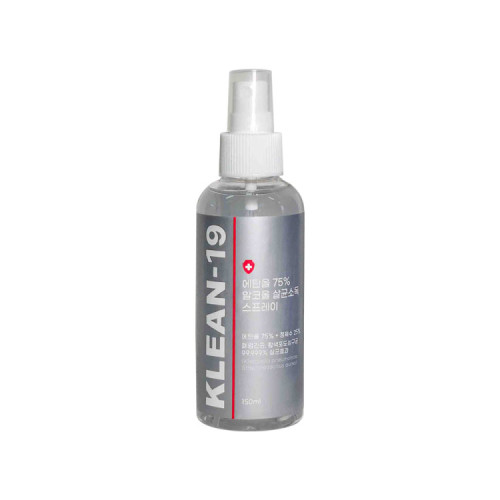 KLEAN-19 에탄올 75% 알코올 살균소독 스프레이 150ml 세정 알콜 차량용