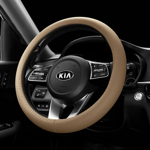 [4월 특가]가온 자동차 핸들커버 가죽 타공 원형